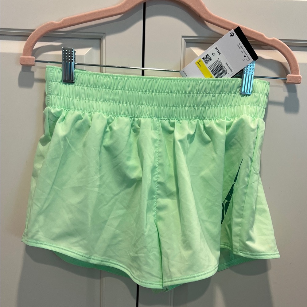 Nike Light Green Women's Athletic Shorts Dry Fit. .